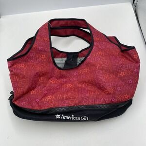 American Girl 2 Doll Travel‎ Bag Red Black